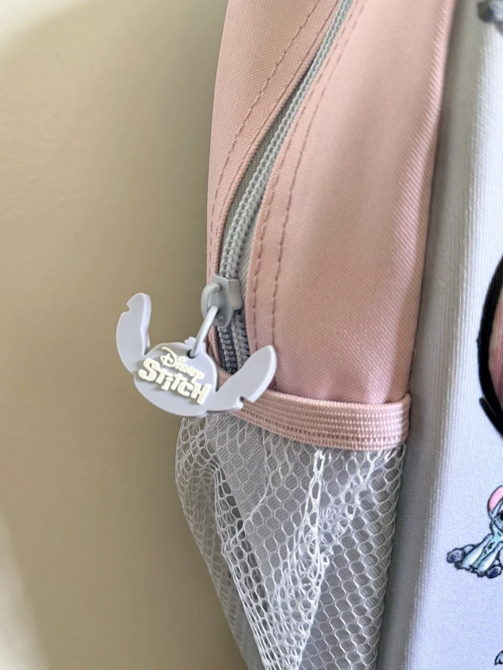 Disney Stitch Kids Backpack - Lavender & Pink Accents (with puffy Stitch)